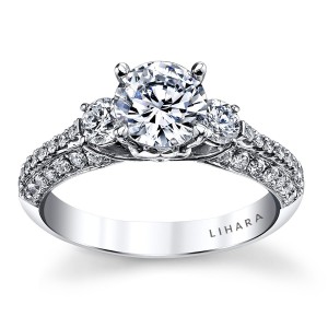 White Gold 0.72ct TDW Semi-Mount Diamond Engagement Ring - Handcrafted By Name My Rings™