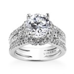 White Gold and 1.20ct TDW Semi-Mount Diamond Engagement Ring - Handcrafted By Name My Rings™