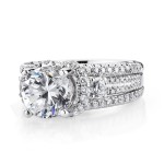 White Gold and 1.20ct TDW Semi-Mount Diamond Engagement Ring - Handcrafted By Name My Rings™