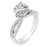 White Gold 1/2ct TDW Diamond and Cubic Zirconia Ring - Handcrafted By Name My Rings™