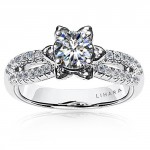 White Gold 1/2ct TDW Diamond and Cubic Zirconia Ring - Handcrafted By Name My Rings™