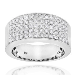 Gold 1 3/4ct TDW Pave Diamond Designer Wedding Band - Handcrafted By Name My Rings™