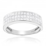 Gold 1 3/8ct TDW Princess-cut Diamond Wedding Band - Handcrafted By Name My Rings™