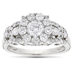 Gold 1 5/8ct TDW Diamodn Designer Engagement Ring - Handcrafted By Name My Rings™