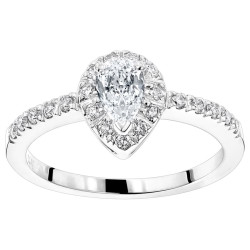 Gold 1/2ct TDW White Diamond Engagement Ring - Handcrafted By Name My Rings™
