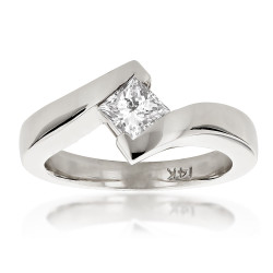 Gold 2/5ct TDW Diamond Solitaire Engagement Ring - Handcrafted By Name My Rings™