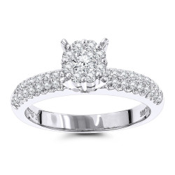 Gold 3/4ct TDW Diamond Cluster Ring - Handcrafted By Name My Rings™