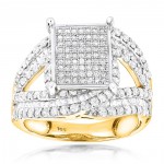 Gold 3ct TDW Diamond Engagement Ring - Handcrafted By Name My Rings™