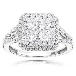 White Gold 1 1/2ct TDW Diamond Engagement Ring - Handcrafted By Name My Rings™