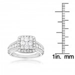 White Gold 1 1/3ct TDW Diamond Designer Engagement Ring - Handcrafted By Name My Rings™