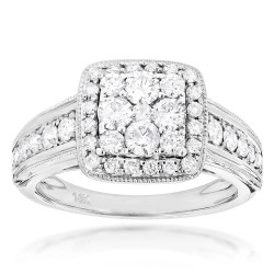 White Gold 1 1/3ct TDW Diamond Designer Engagement Ring - Handcrafted By Name My Rings™