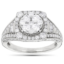 White Gold 2ct TDW Diamond Engagement Ring - Handcrafted By Name My Rings™
