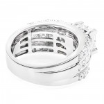White Gold 3ct TDW Diamond Designer Engagement Ring - Handcrafted By Name My Rings™