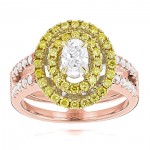 Two-tone Gold 1 1/10ct TDW Diamond Engagement Ring - Handcrafted By Name My Rings™
