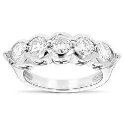 Platinum 2 1/4ct TDW Round Diamond Ring - Handcrafted By Name My Rings™