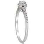White Gold 2/5CT Diamond Halo Bridal Set - Handcrafted By Name My Rings™