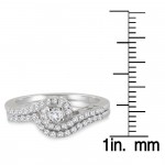 White Gold 1/2ct Diamond Bridal Set - Handcrafted By Name My Rings™
