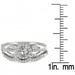 White Gold 1/2ct TDW Diamond Antique Bridal Ring Set - Handcrafted By Name My Rings™
