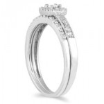 White Gold 1/3ct TDW Princess Diamond Bridal Ring Set - Handcrafted By Name My Rings™