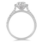 White Gold 1 1/4ct TDW Diamond Halo Ring - Handcrafted By Name My Rings™