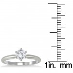 White Gold 1/2ct TDW Diamond Solitaire Ring - Handcrafted By Name My Rings™