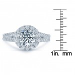 Matthew Ryan Design White Gold 1 3/4ct TDW Diamond Halo Engagement Ring - Handcrafted By Name My Rings™