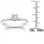Matthew Ryan Designs White Gold 2/5ct TDW Diamond Princess Cut Solitaire Engagement Ring - Handcrafted By Name My Rings™