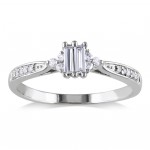 Gold 1/4ct TDW Baguette Cut Diamond Ring - Handcrafted By Name My Rings™