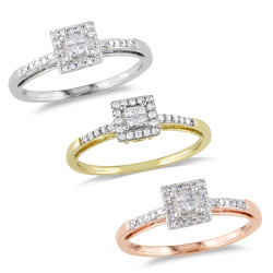 Gold 1/5ct TDW Diamond Ring - Handcrafted By Name My Rings™