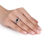 White Gold 1 1/4ct TDW Black and White Diamond Ring - Handcrafted By Name My Rings™