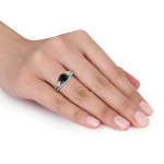 White Gold 1 1/4ct TDW Black and White Diamond Ring - Handcrafted By Name My Rings™