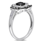 White Gold 1/2ct TDW Black and White Diamond Ring - Handcrafted By Name My Rings™