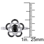 White Gold 1/2ct TDW Black and White Diamond Ring - Handcrafted By Name My Rings™