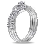 White Gold 1/2ct TDW Diamond Bridal Set - Handcrafted By Name My Rings™