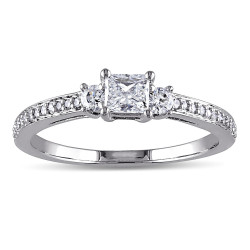White Gold 1/2ct TDW Diamond Ring - Handcrafted By Name My Rings™
