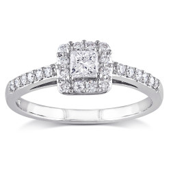 White Gold 1/2ct TDW Diamond Ring - Handcrafted By Name My Rings™