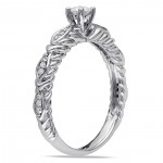 White Gold 1/4ct TDW Diamond Promise Ring - Handcrafted By Name My Rings™