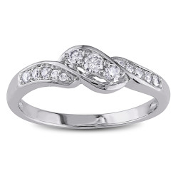White Gold 1/4ct TDW Diamond Ring - Handcrafted By Name My Rings™