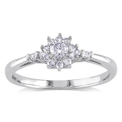 White Gold 1/4ct TDW Diamond Ring - Handcrafted By Name My Rings™
