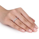 White Gold 1/4ct TDW White Round Diamond Ring - Handcrafted By Name My Rings™