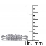 White Gold 1/5ct TDW Diamond Bridal Ring Set - Handcrafted By Name My Rings™