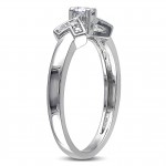 White Gold 1/5ct TDW Diamond Engagement Ring - Handcrafted By Name My Rings™