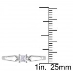 White Gold 1/5ct TDW Diamond Solitaire Ring - Handcrafted By Name My Rings™