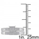White Gold 1/6ct TDW Diamond Bridal Ring Set - Handcrafted By Name My Rings™