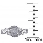 White Gold 1/6ct TDW Diamond Composite Ring - Handcrafted By Name My Rings™