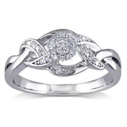 White Gold 1/6ct TDW Diamond Composite Ring - Handcrafted By Name My Rings™