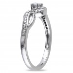 White Gold 1/6ct TDW Diamond Infinity Promise Ring - Handcrafted By Name My Rings™