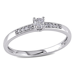 White Gold 1/6ct TDW Diamond Promise Ring - Handcrafted By Name My Rings™