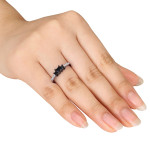White Gold 1ct TDW Black and White Diamond Ring - Handcrafted By Name My Rings™