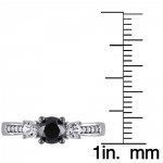 White Gold 4/5ct TDW Diamond and Created White Sapphire Ring - Handcrafted By Name My Rings™